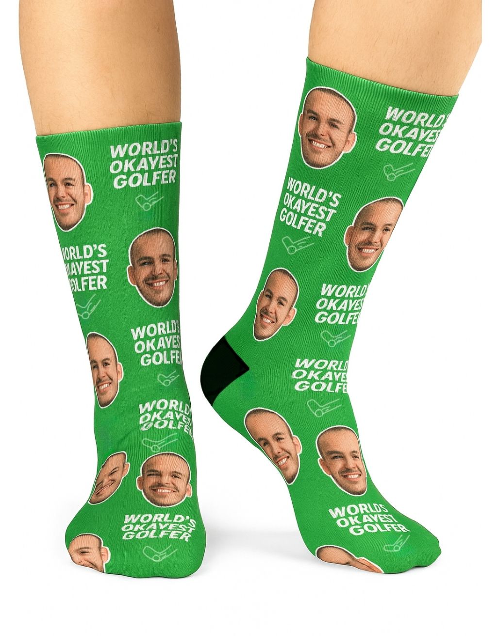 world's okayest custom golfer socks