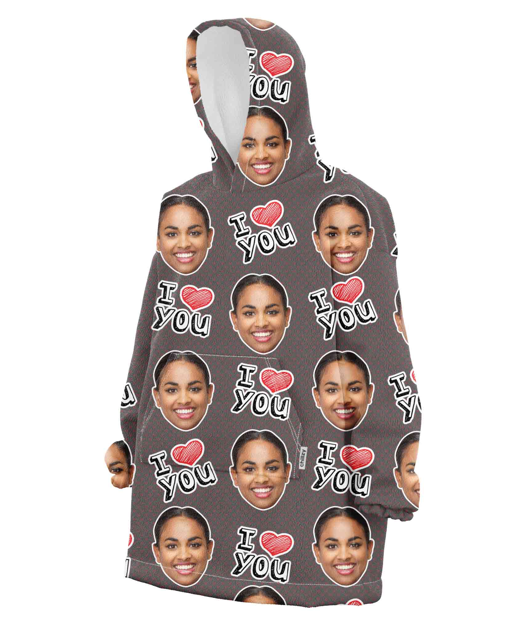 I Heart You Blanket Hoodie