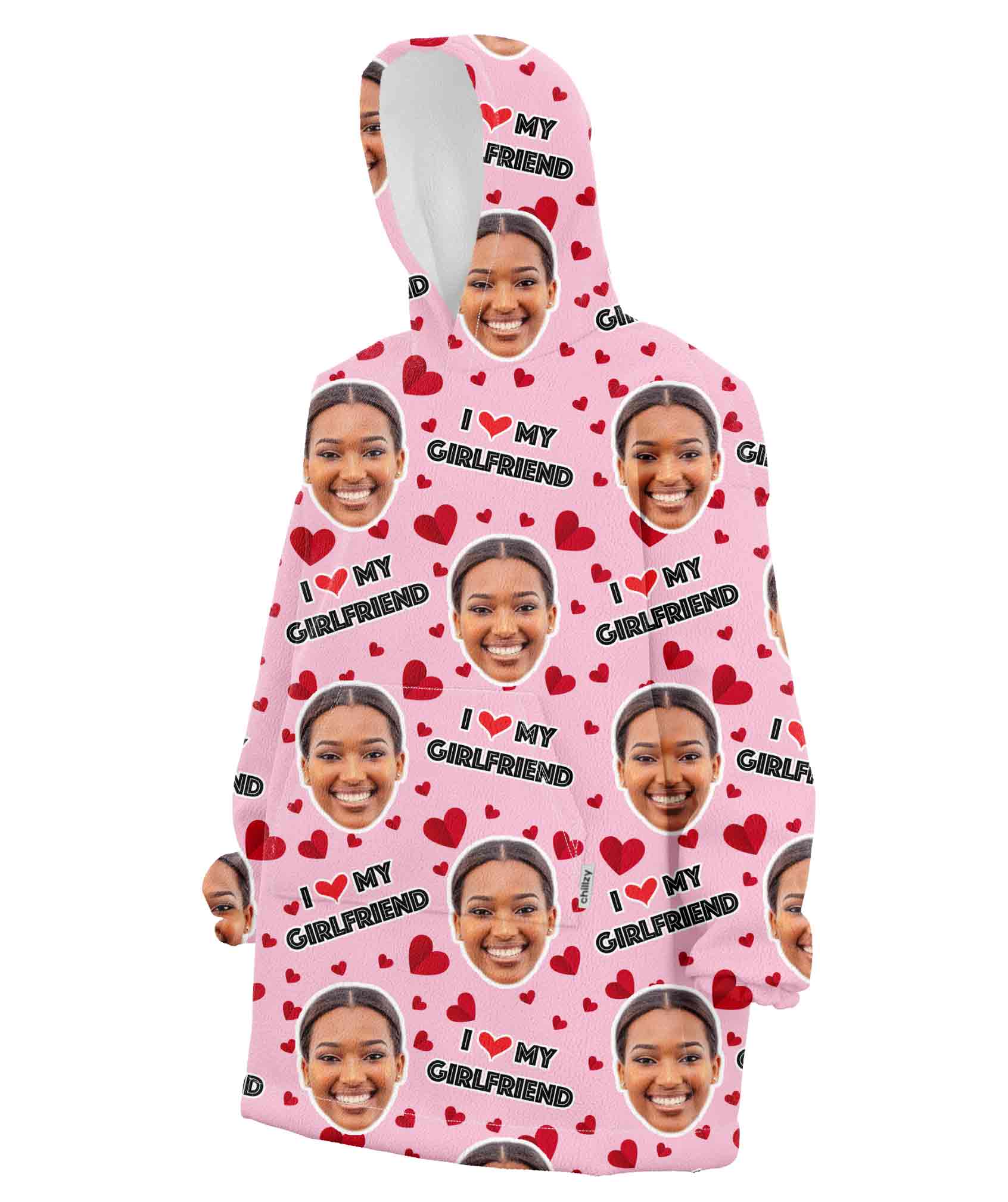 I Love My Girlfriend Blanket Hoodie