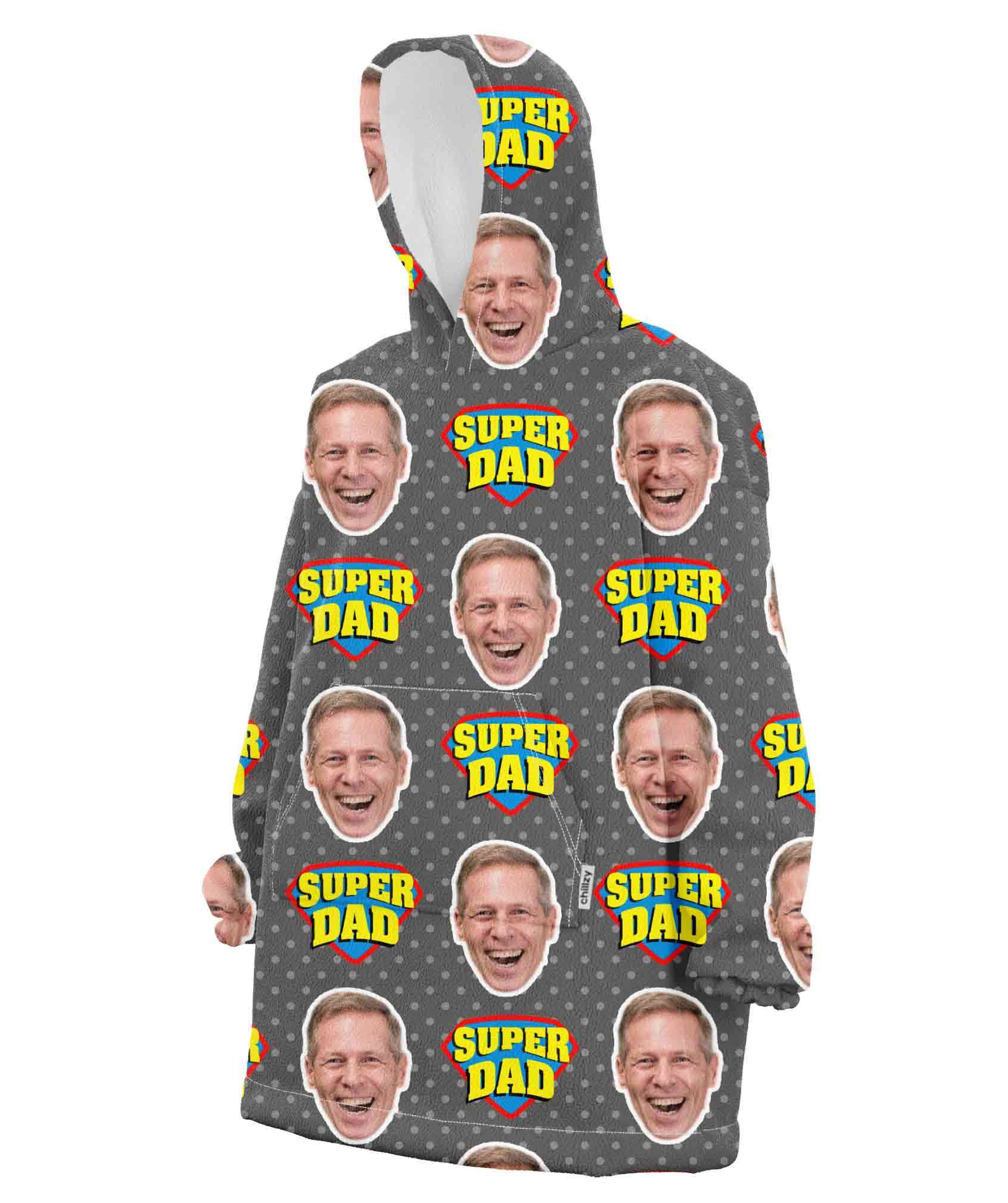 Super Dad Custom Blanket Hoodie