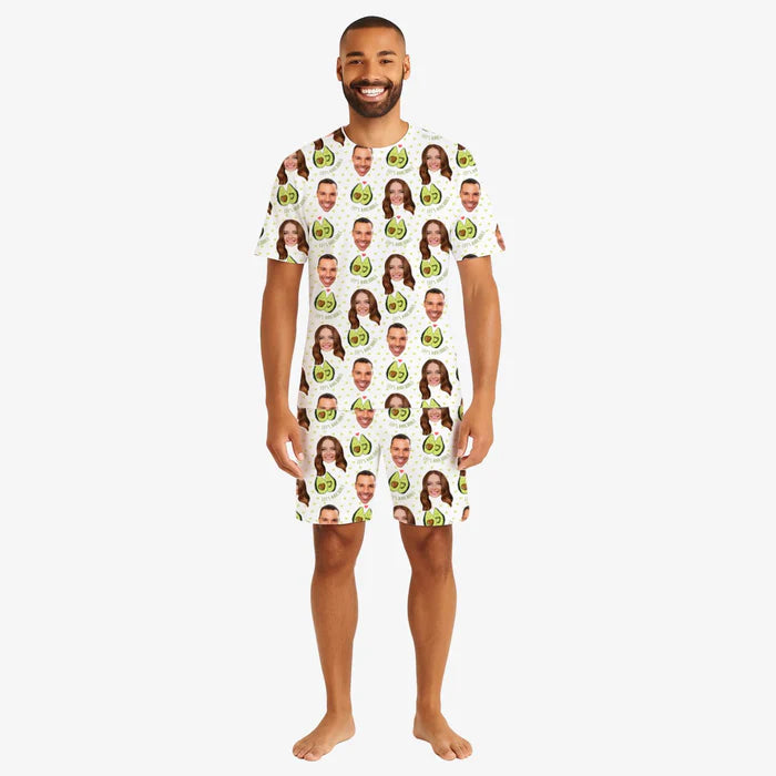 Men's Let's Avocuddle Custom PJs - Shorts Set