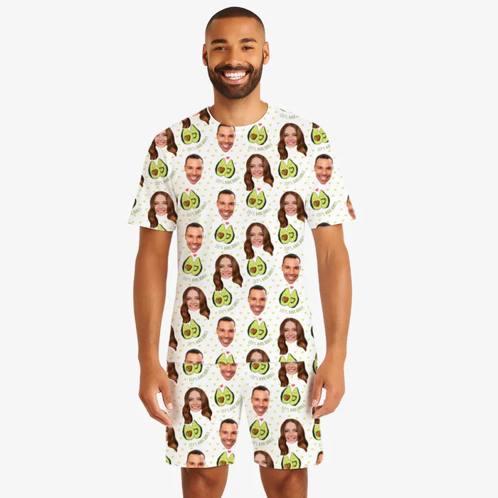 Men's Let's Avocuddle Custom PJs - Shorts Set