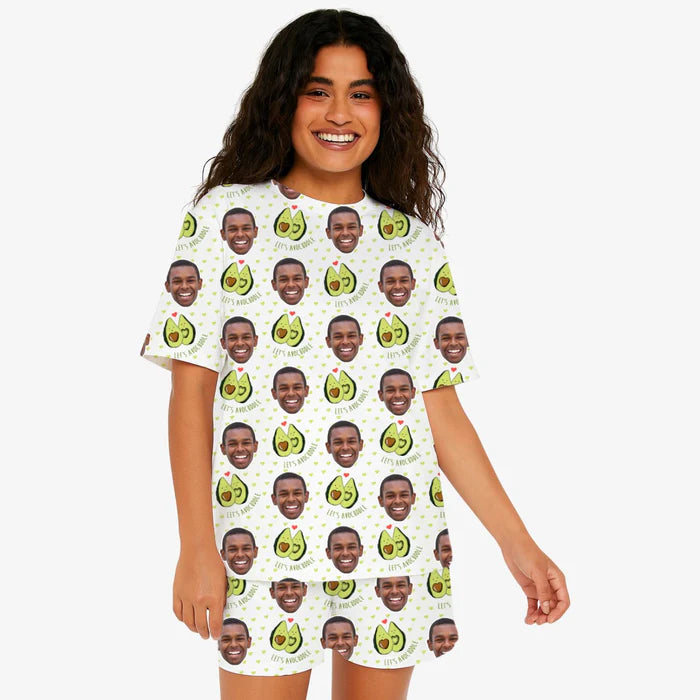 Women's Let's Avocuddle Custom PJs - Shorts Set