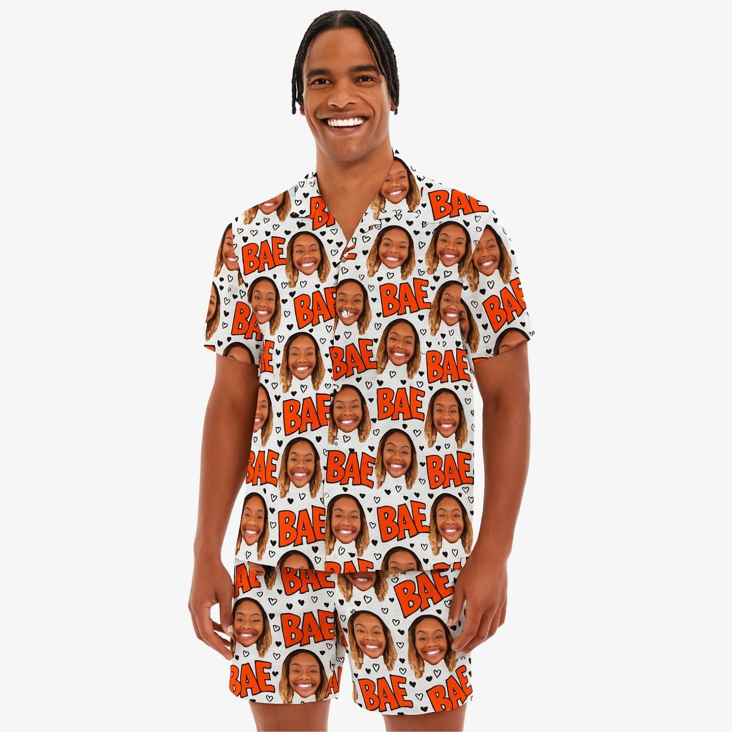 Bae Personalized Hawaiian Shirt Shorts Set