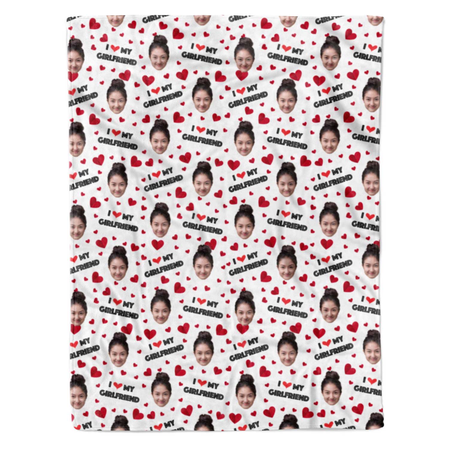 I Love My Girlfriend Personalized Blanket