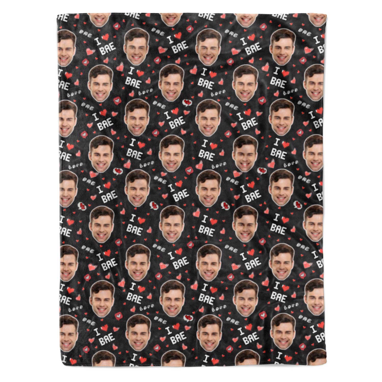 I Love Bae Personalized Blanket