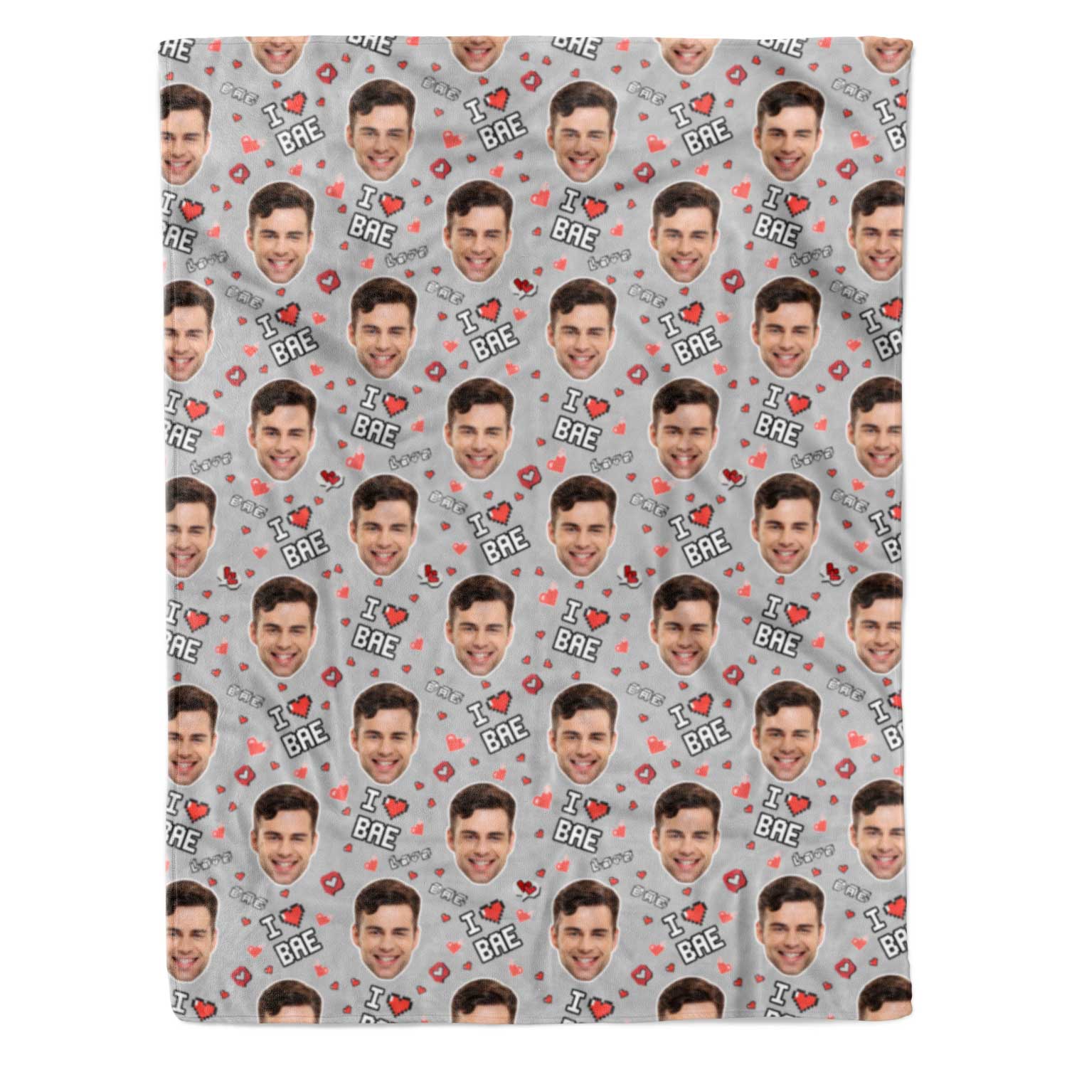 I Love Bae Personalized Blanket