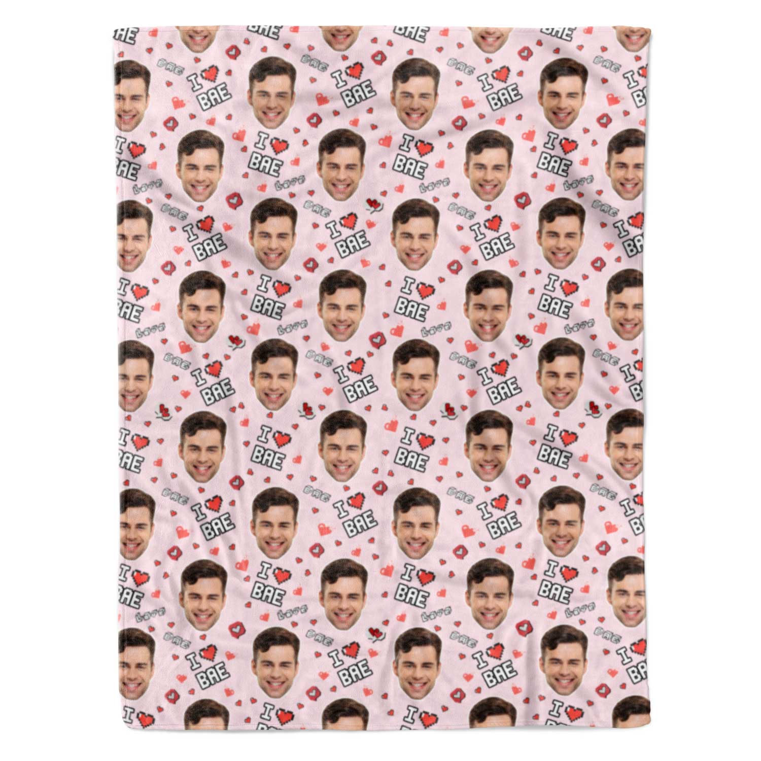 I Love Bae Personalized Blanket