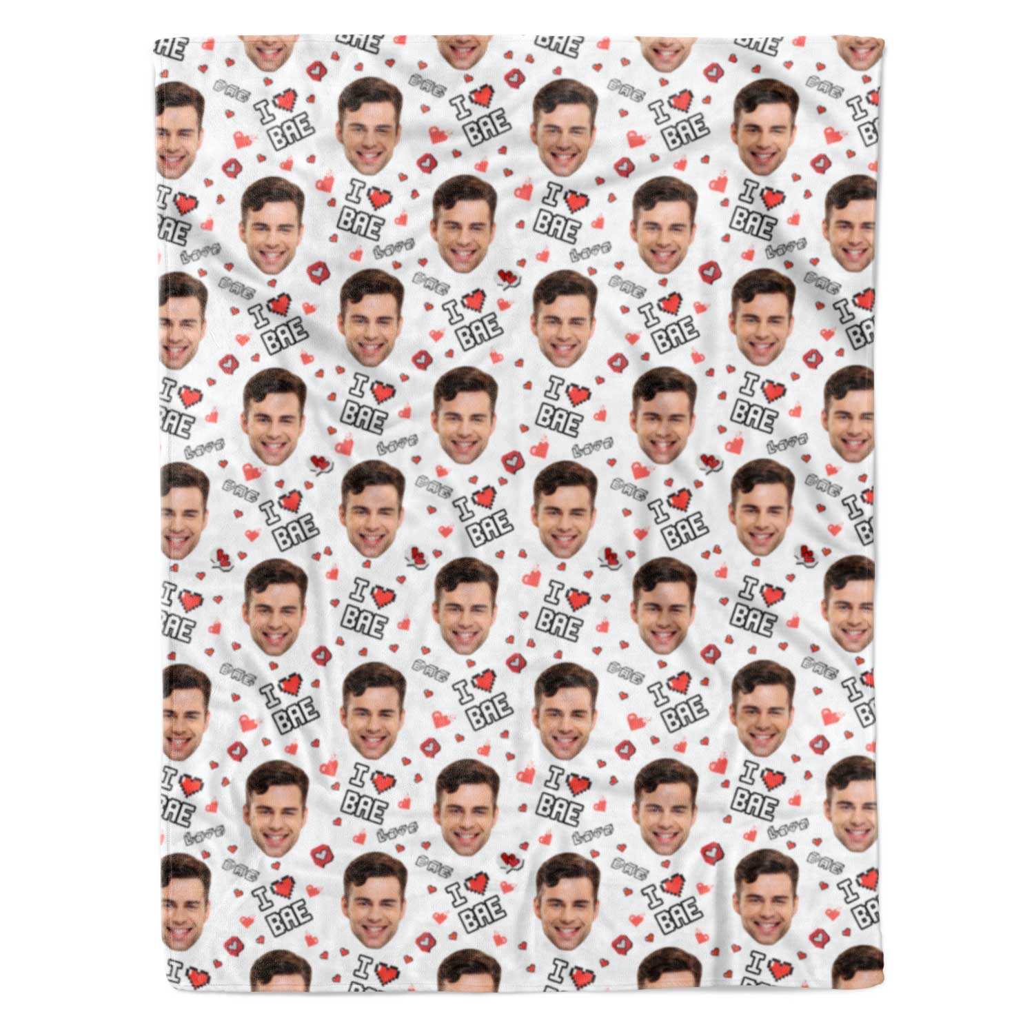 I Love Bae Personalized Blanket