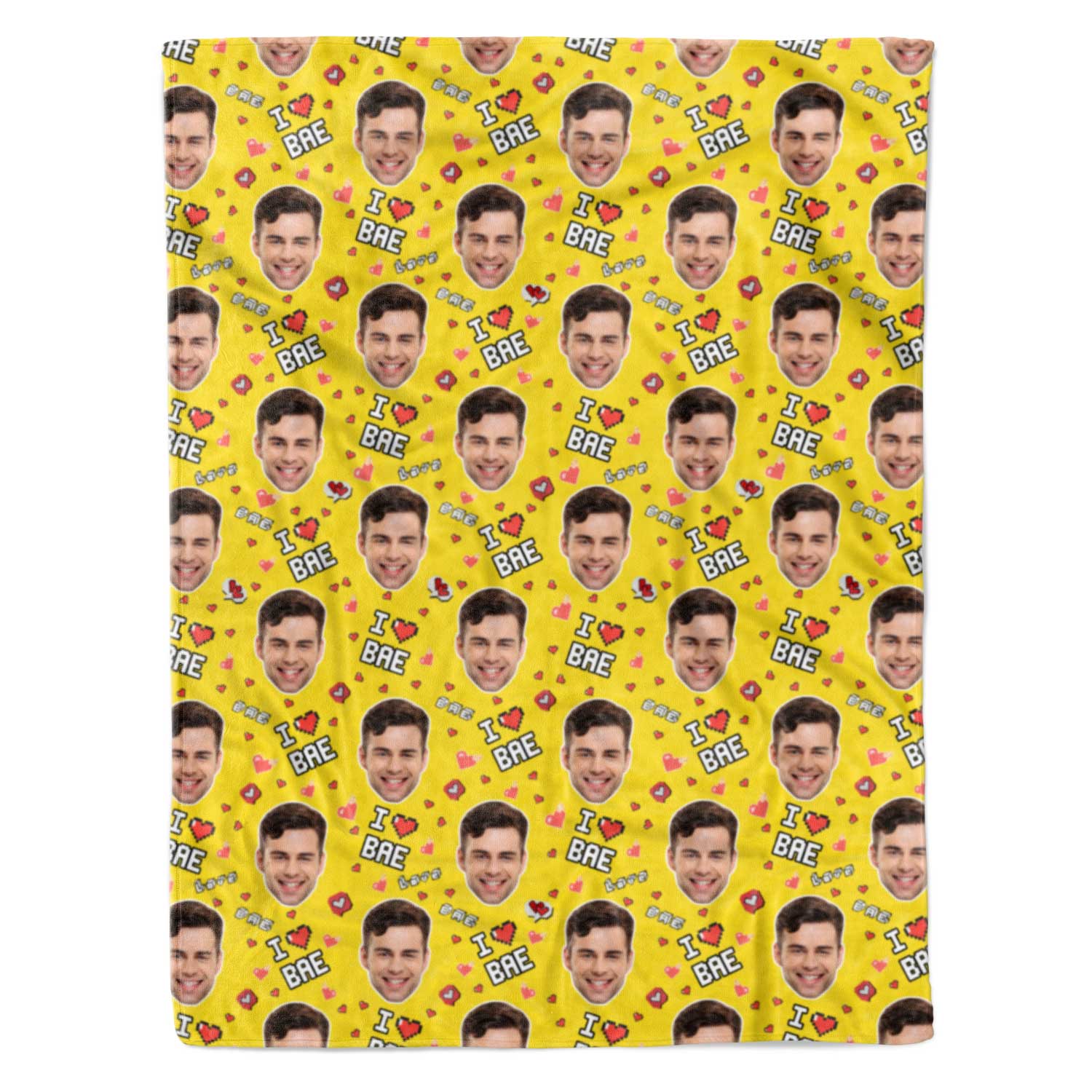 I Love Bae Personalized Blanket