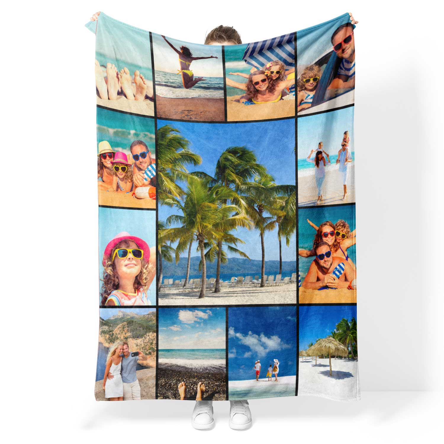 Multi Photo Collage Personalized Blanket