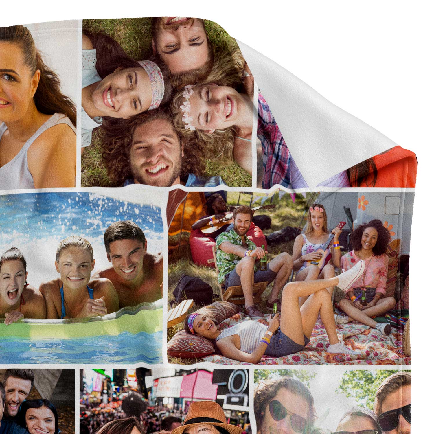 Photo Collage Personalized Blanket With 12 Images