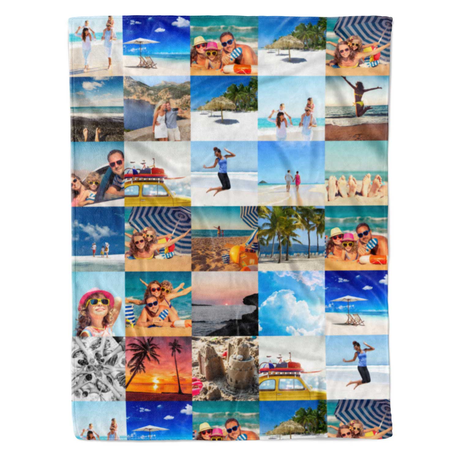 All Over Photo Collage Personalized Blanket With 40 Images