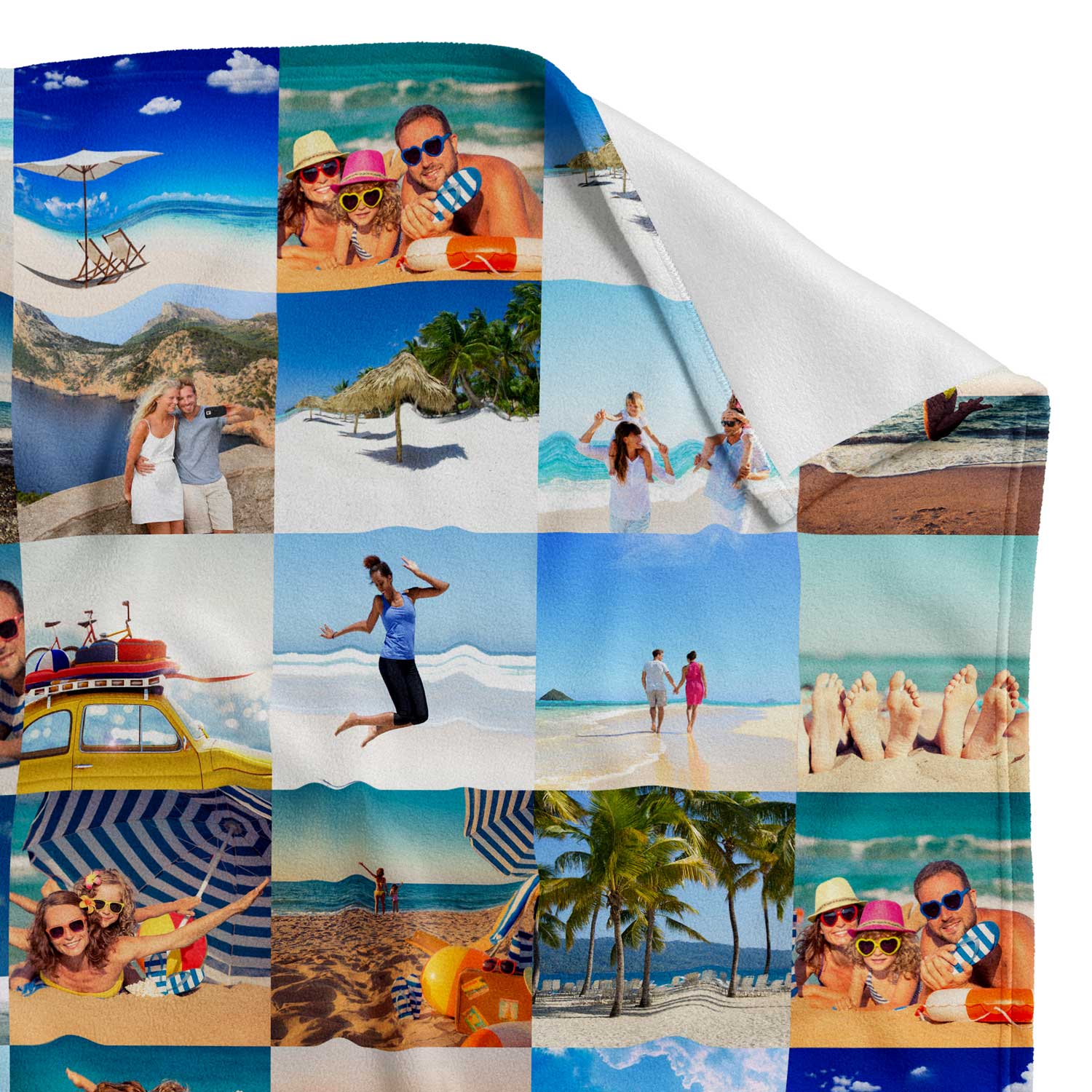 All Over Photo Collage Personalized Blanket With 40 Images