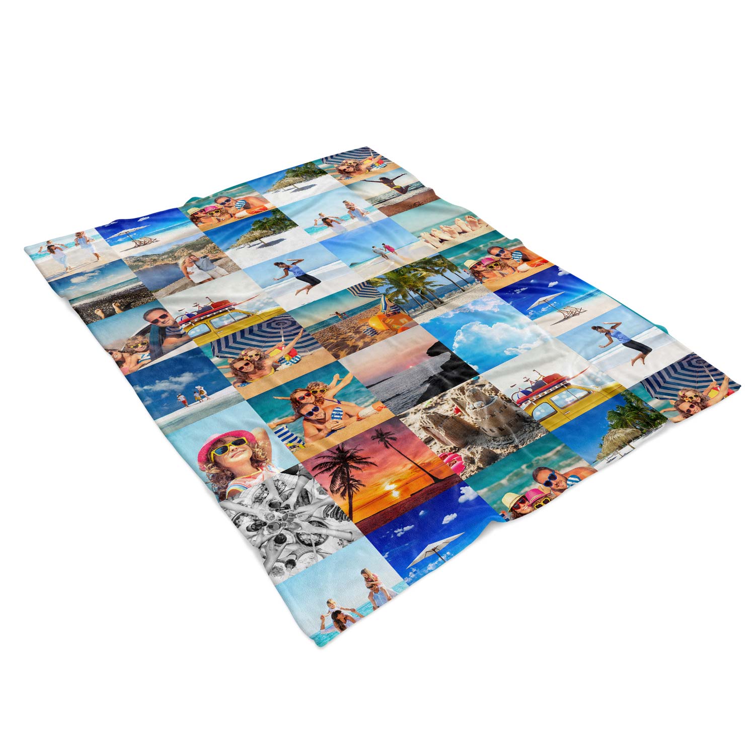 All Over Photo Collage Personalized Blanket With 40 Images