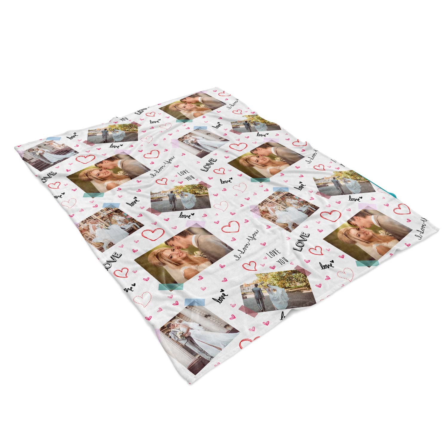 Scrap Book Collage Personalized Blanket