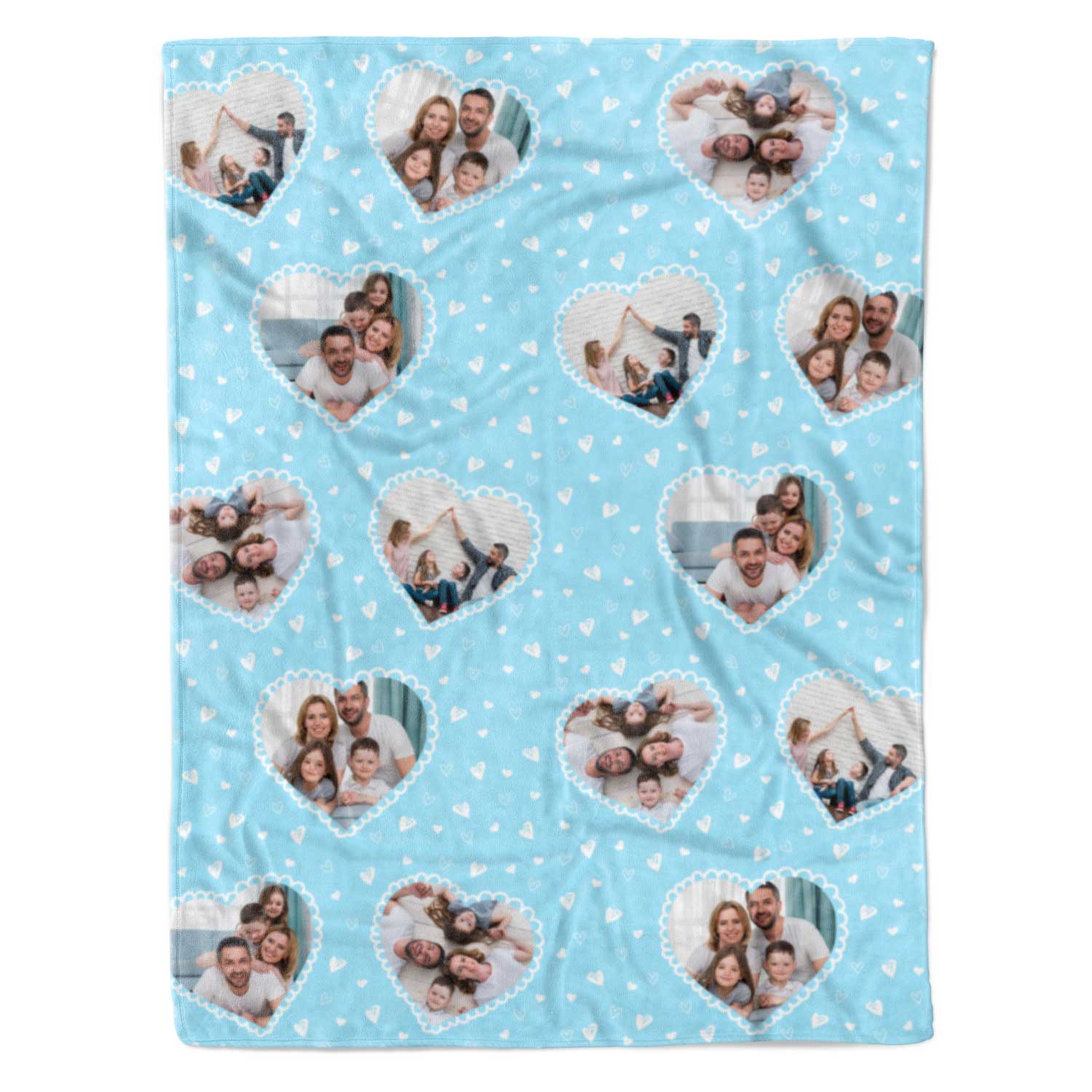 Lace Heart Collage Personalized Blanket