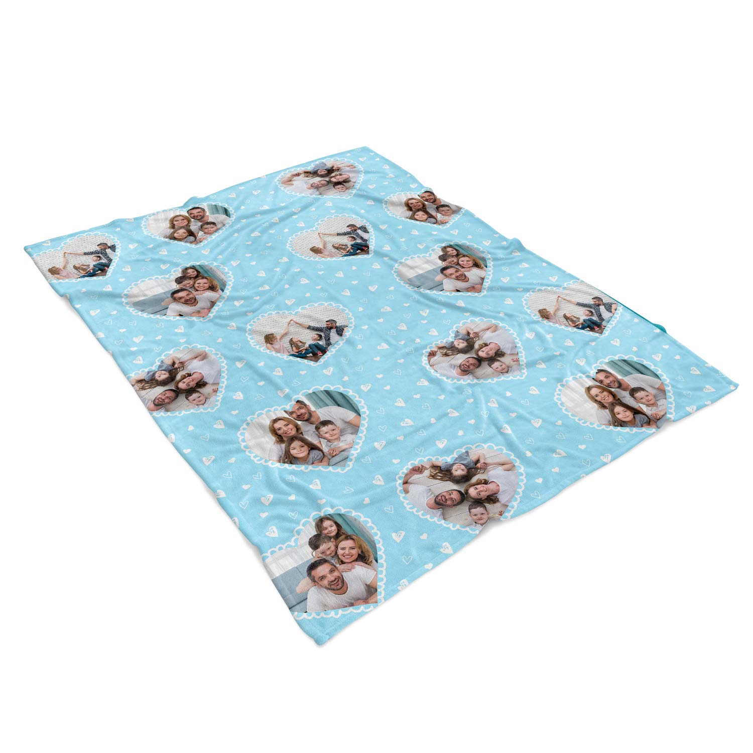 Lace Heart Collage Personalized Blanket