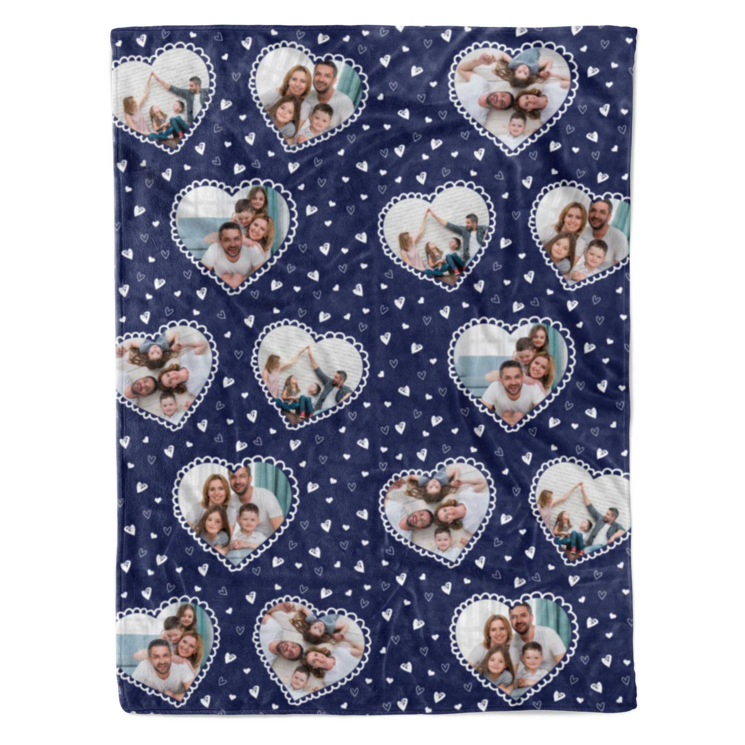 Lace Heart Collage Personalized Blanket