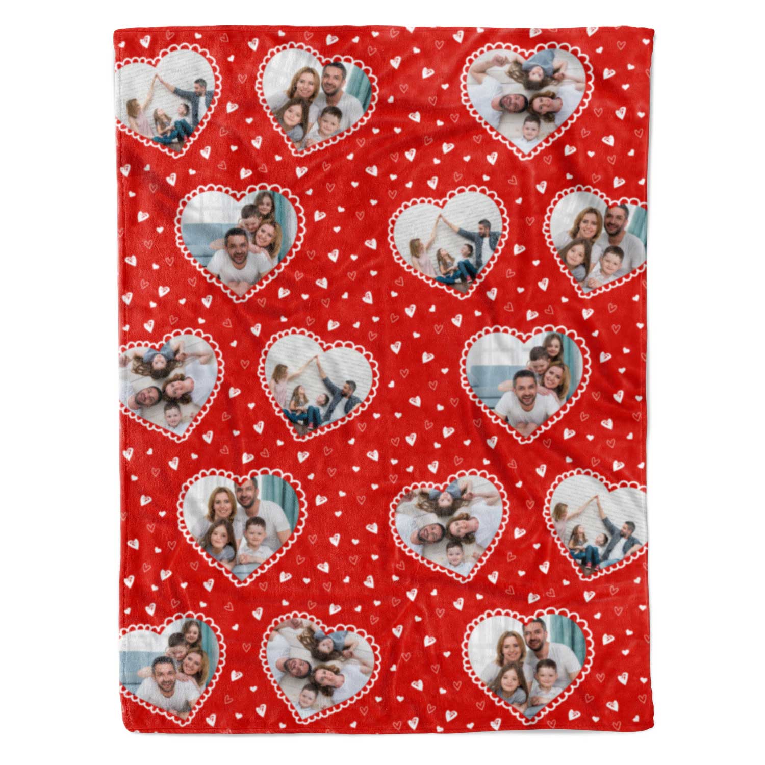 Lace Heart Collage Personalized Blanket
