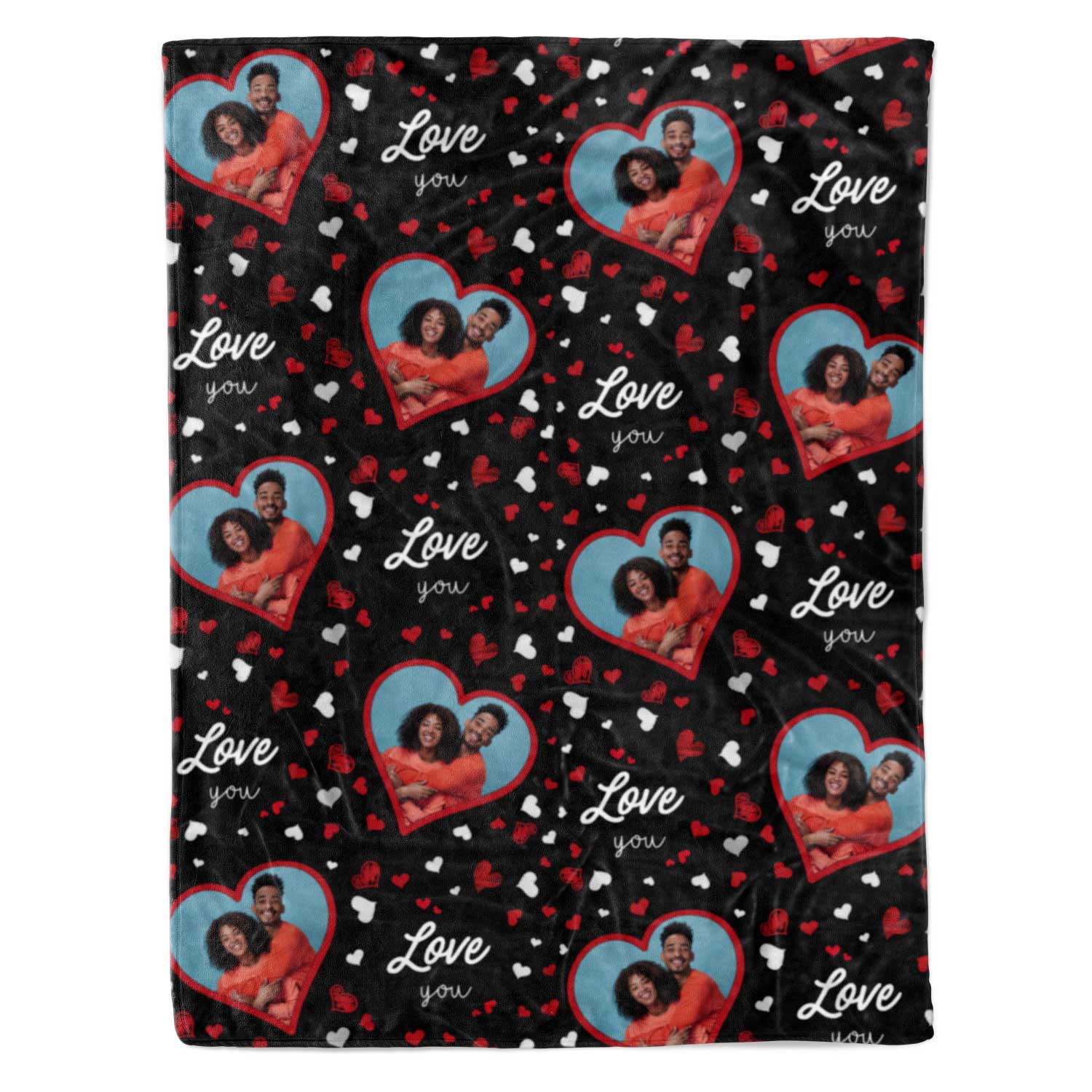 Love You Collage Personalized Blanket