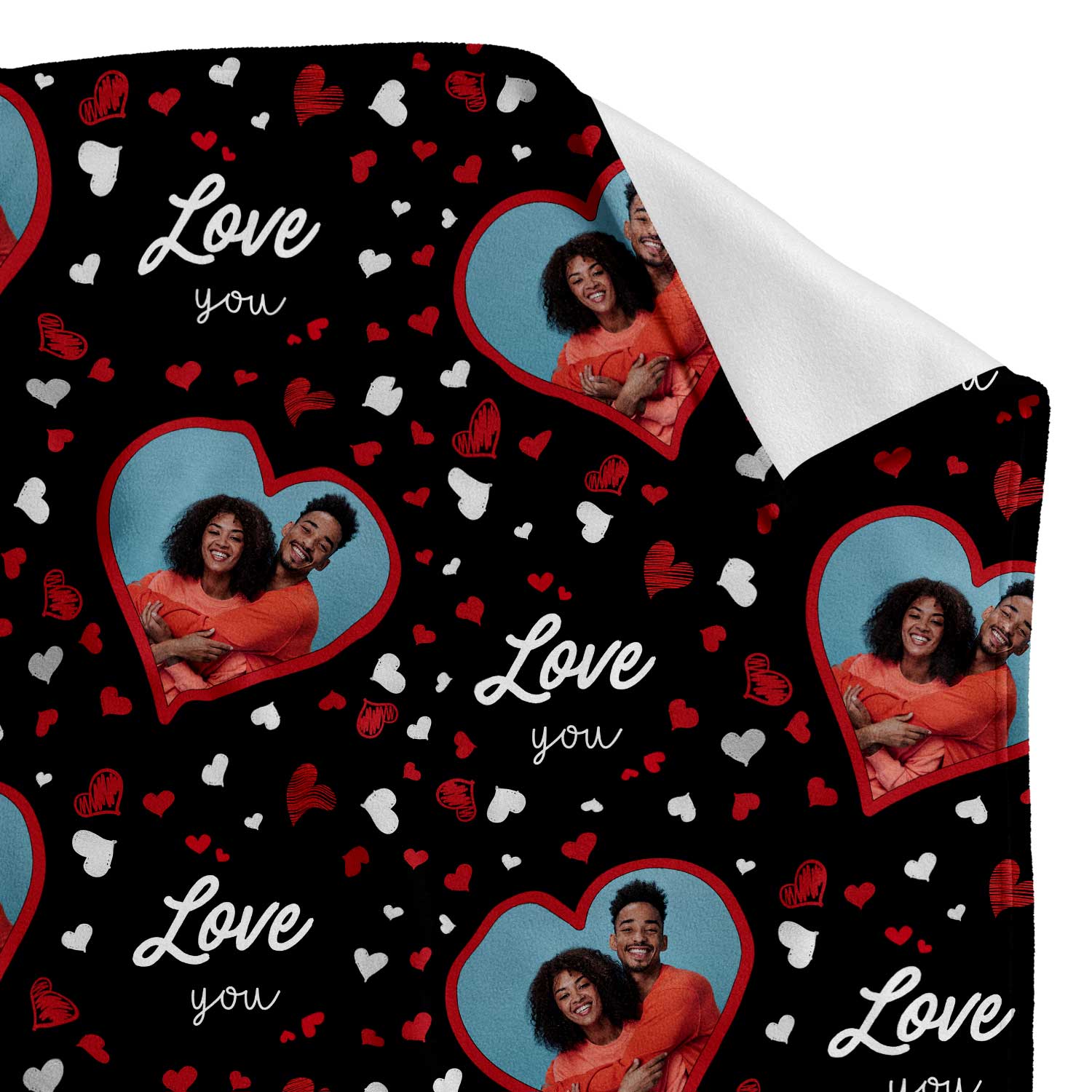 Love You Collage Personalized Blanket
