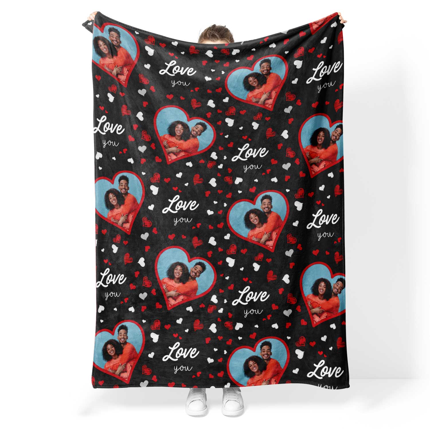 Love You Collage Personalized Blanket
