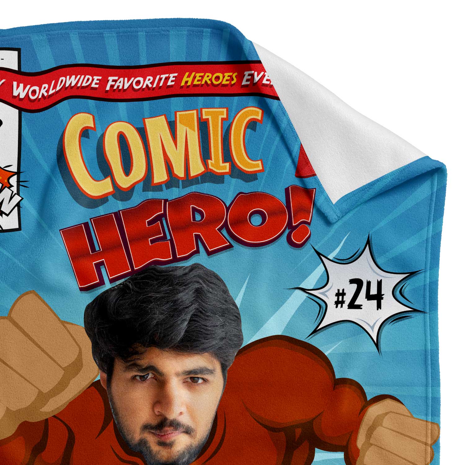 Comic Hero Magazine Personalized Blanket