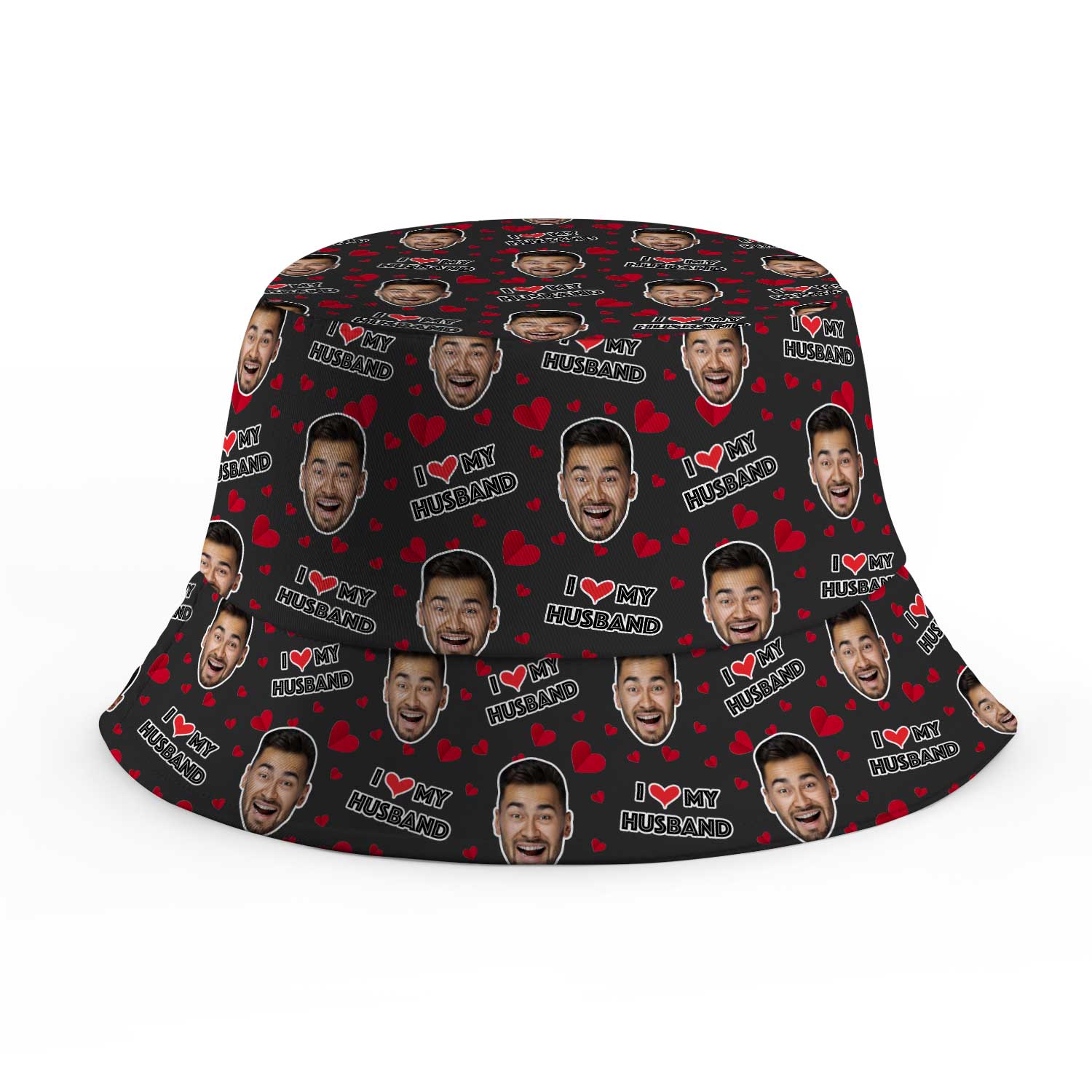 I Love My Husband Custom Bucket Hat