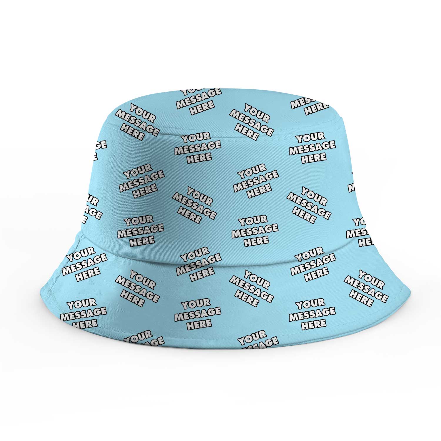 Your Message Repeated Custom Bucket Hat