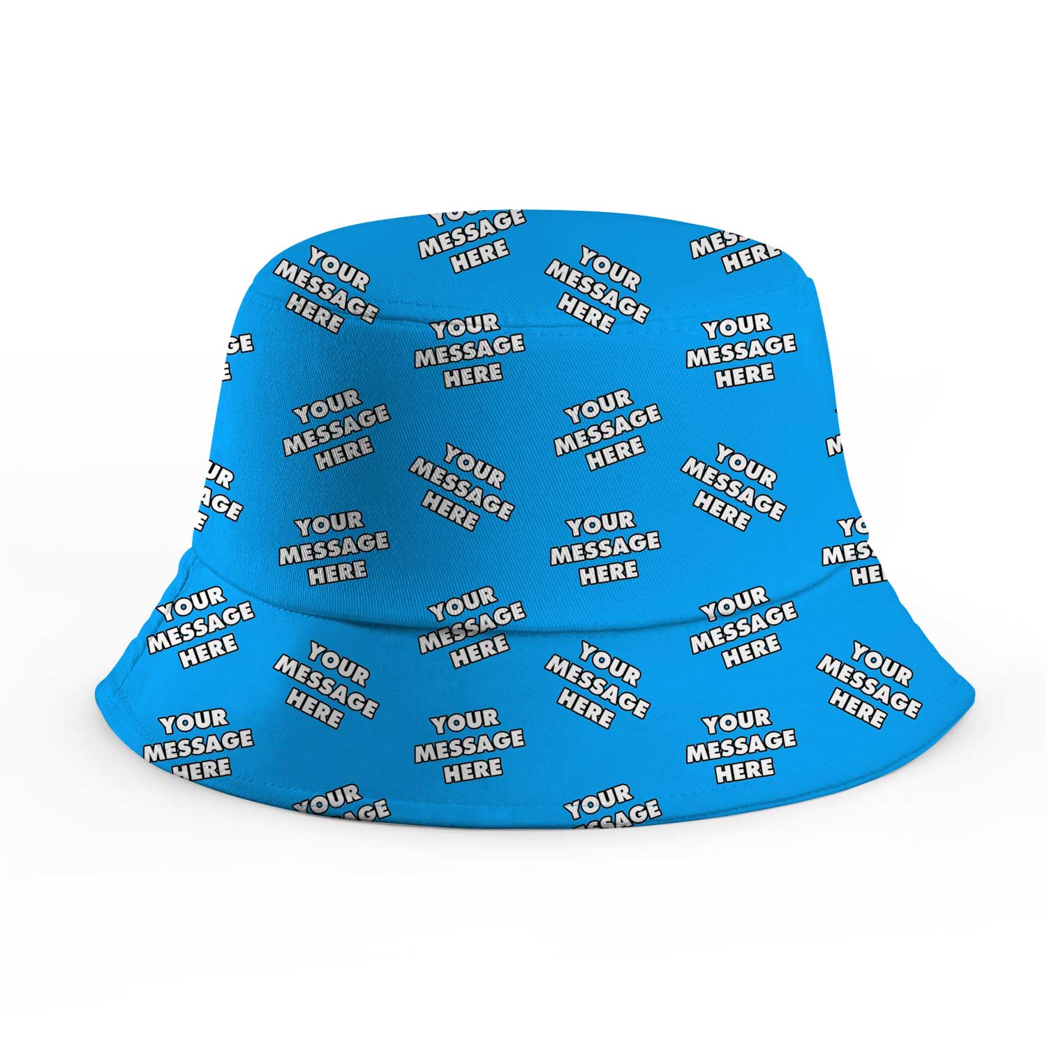 Your Message Repeated Custom Bucket Hat