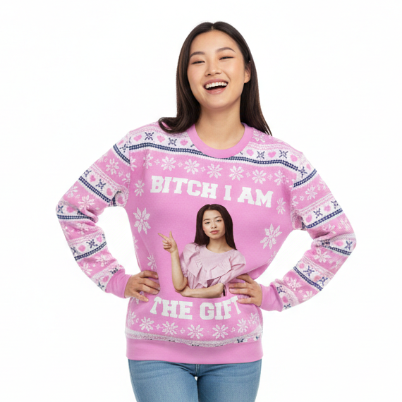 Bitch I Am The Gift Personalized Christmas Sweater