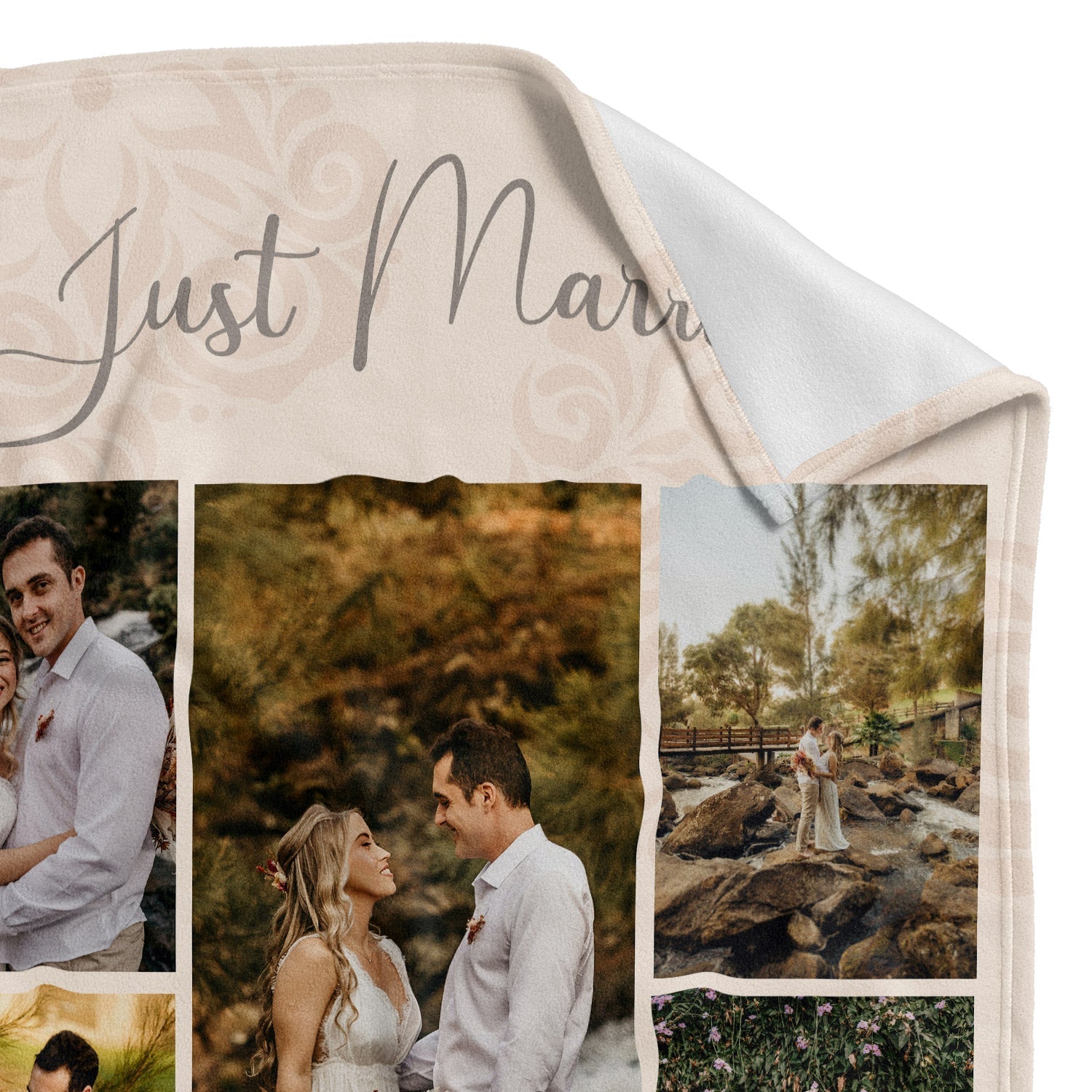 Just Married (Name) & (Date) Personalized Blanket