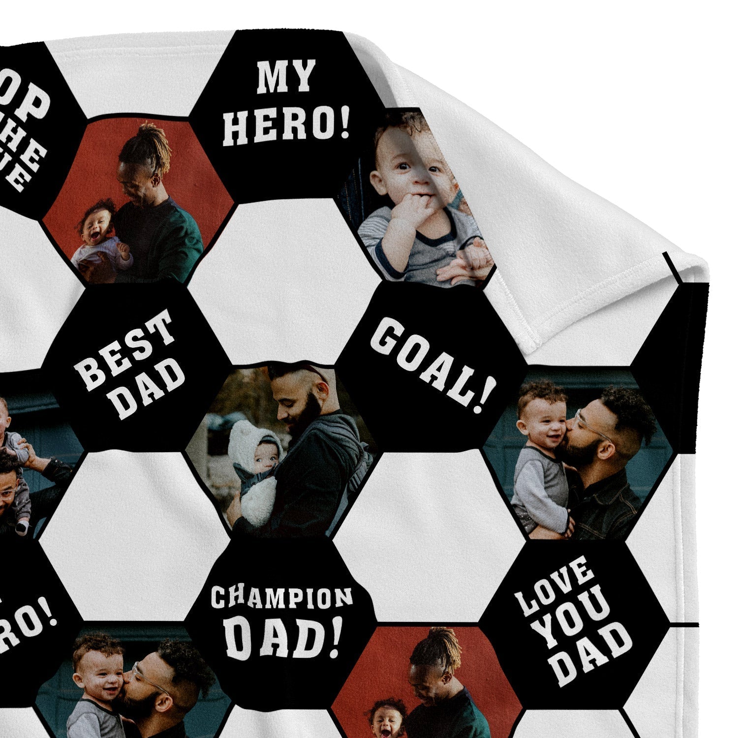 your dad soccer personalized blanket