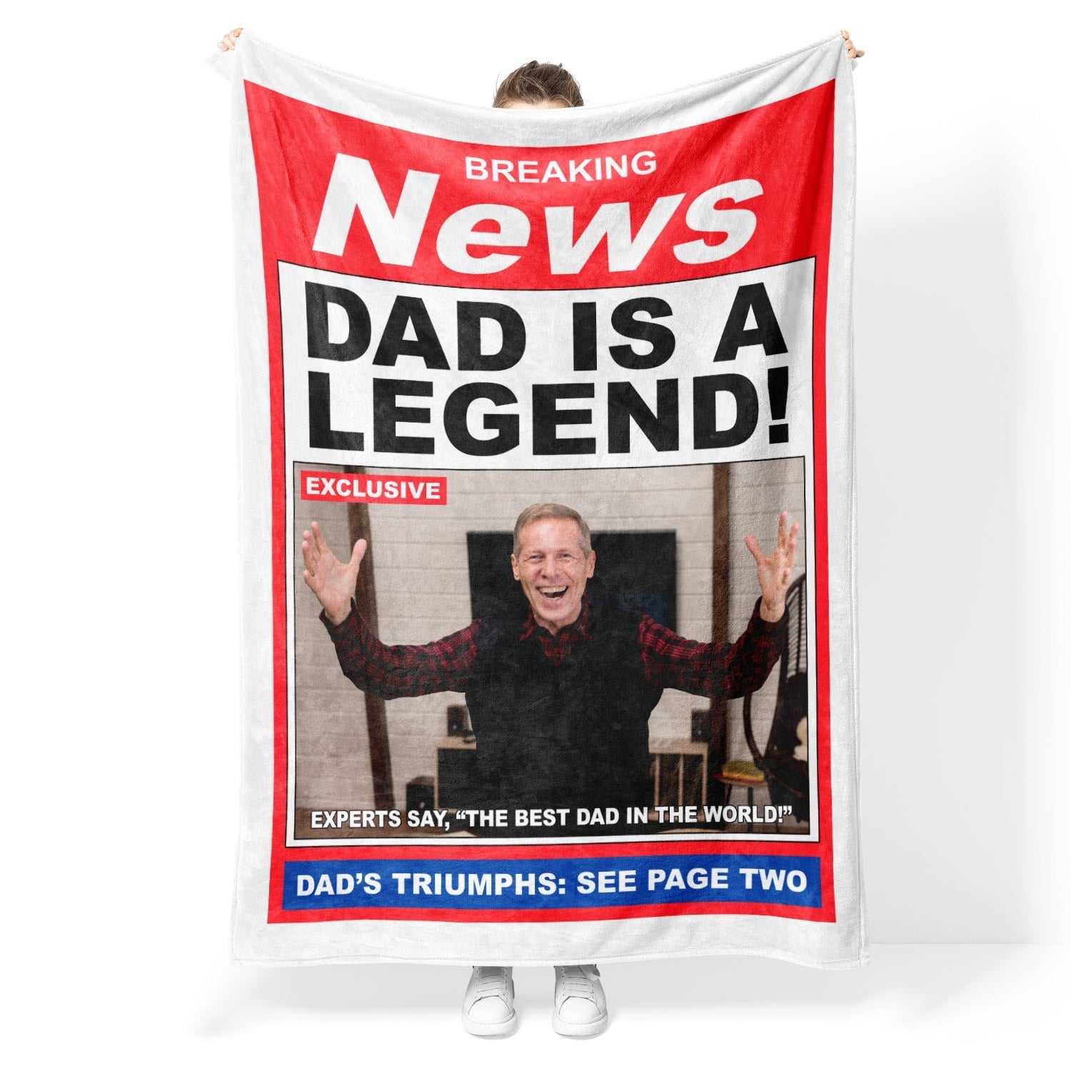 News! Dad Is A Legend Personalized Blanket