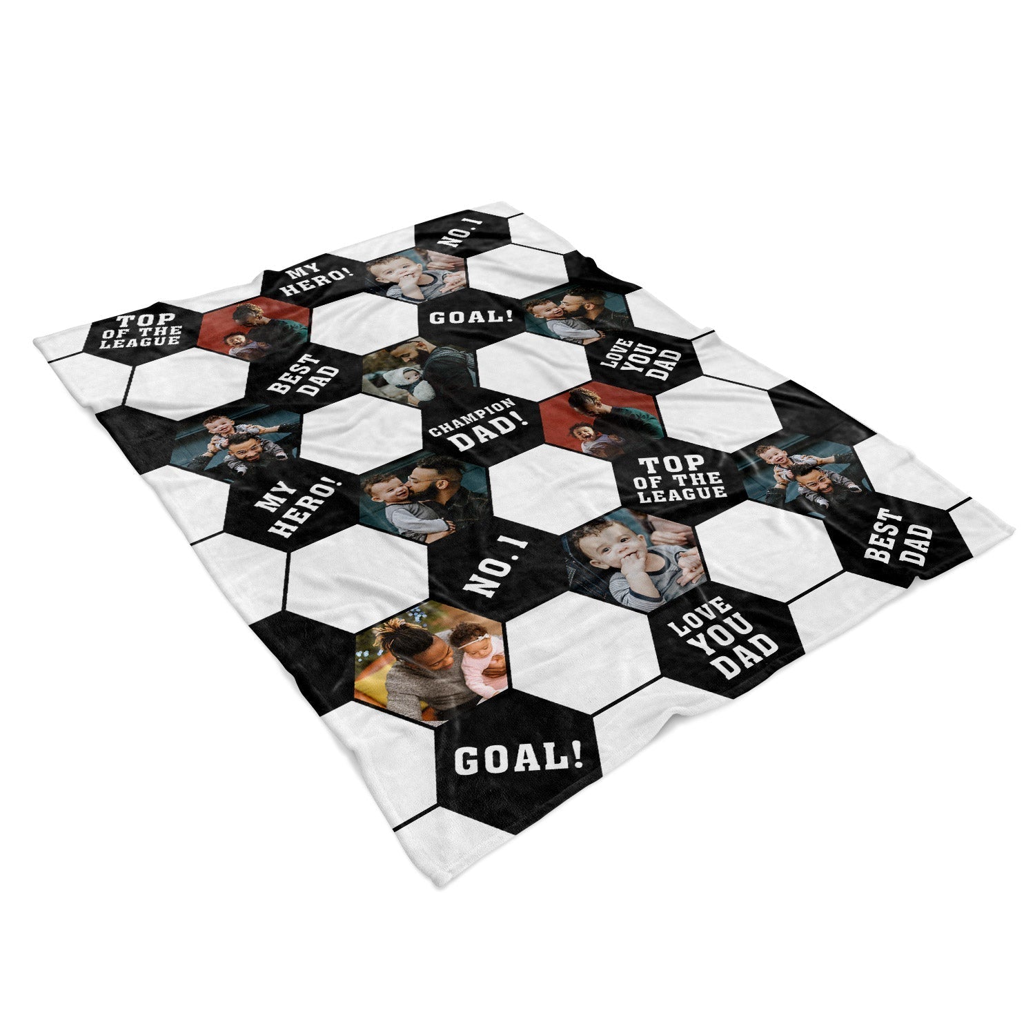 Champion Dad Soccer Personalized Blanket