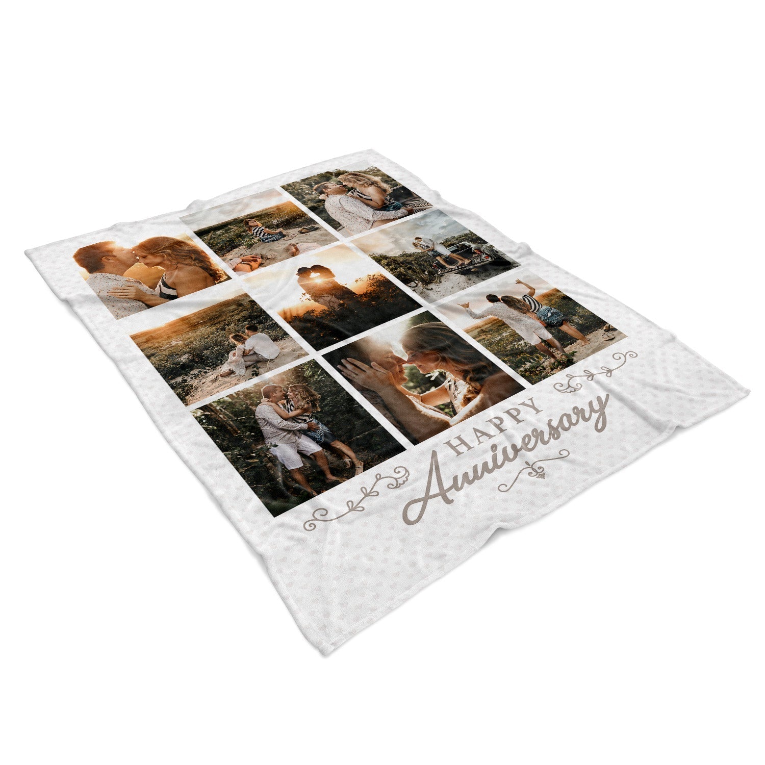 Happy Anniversary Personalized Blanket