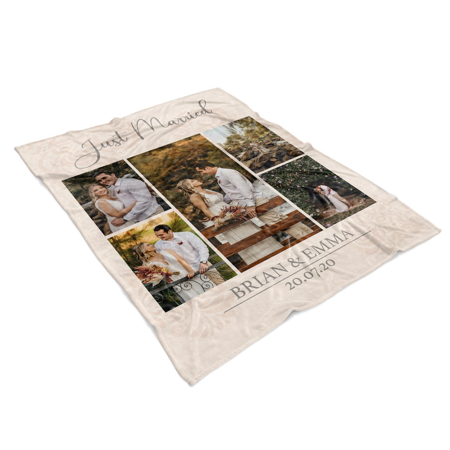 Just Married (Name) & (Date) Personalized Blanket