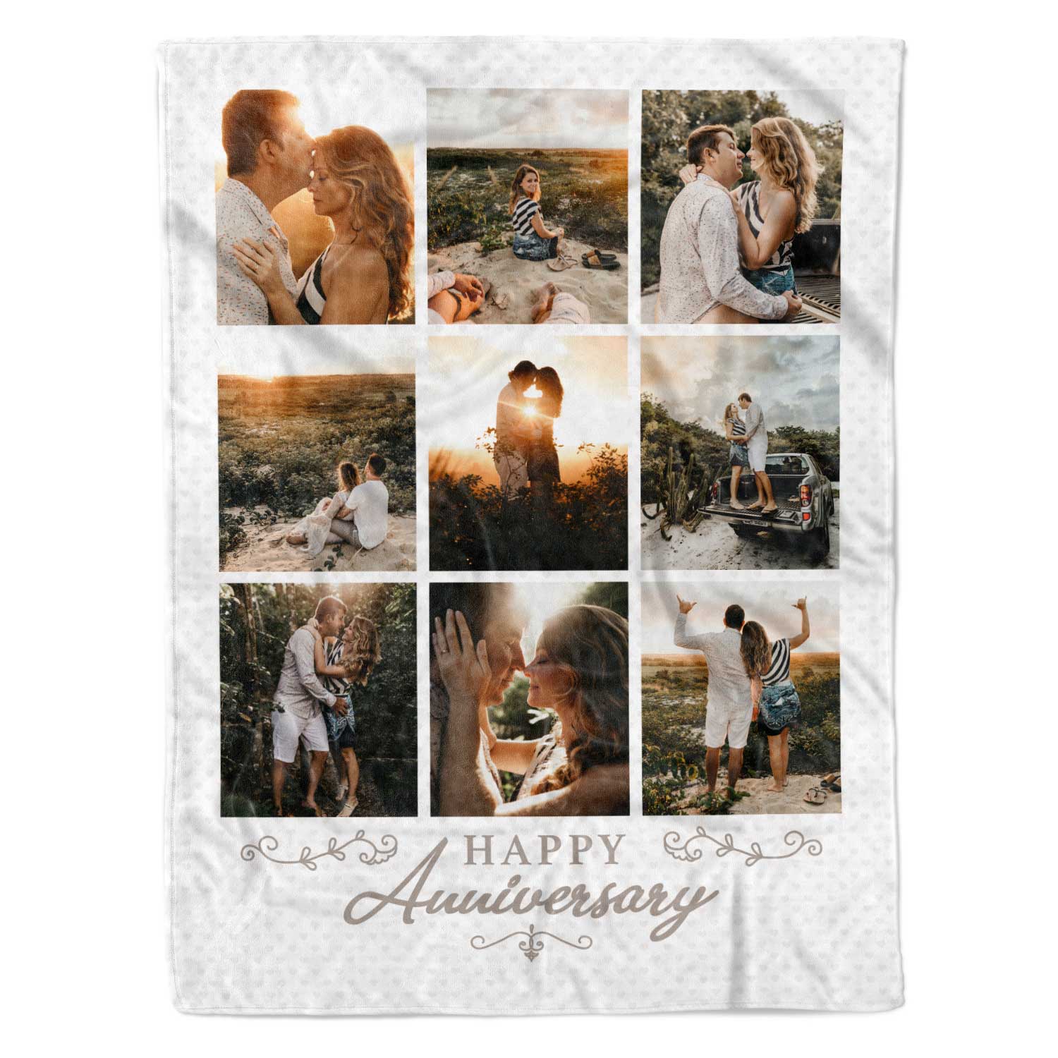 Happy Anniversary Personalized Blanket