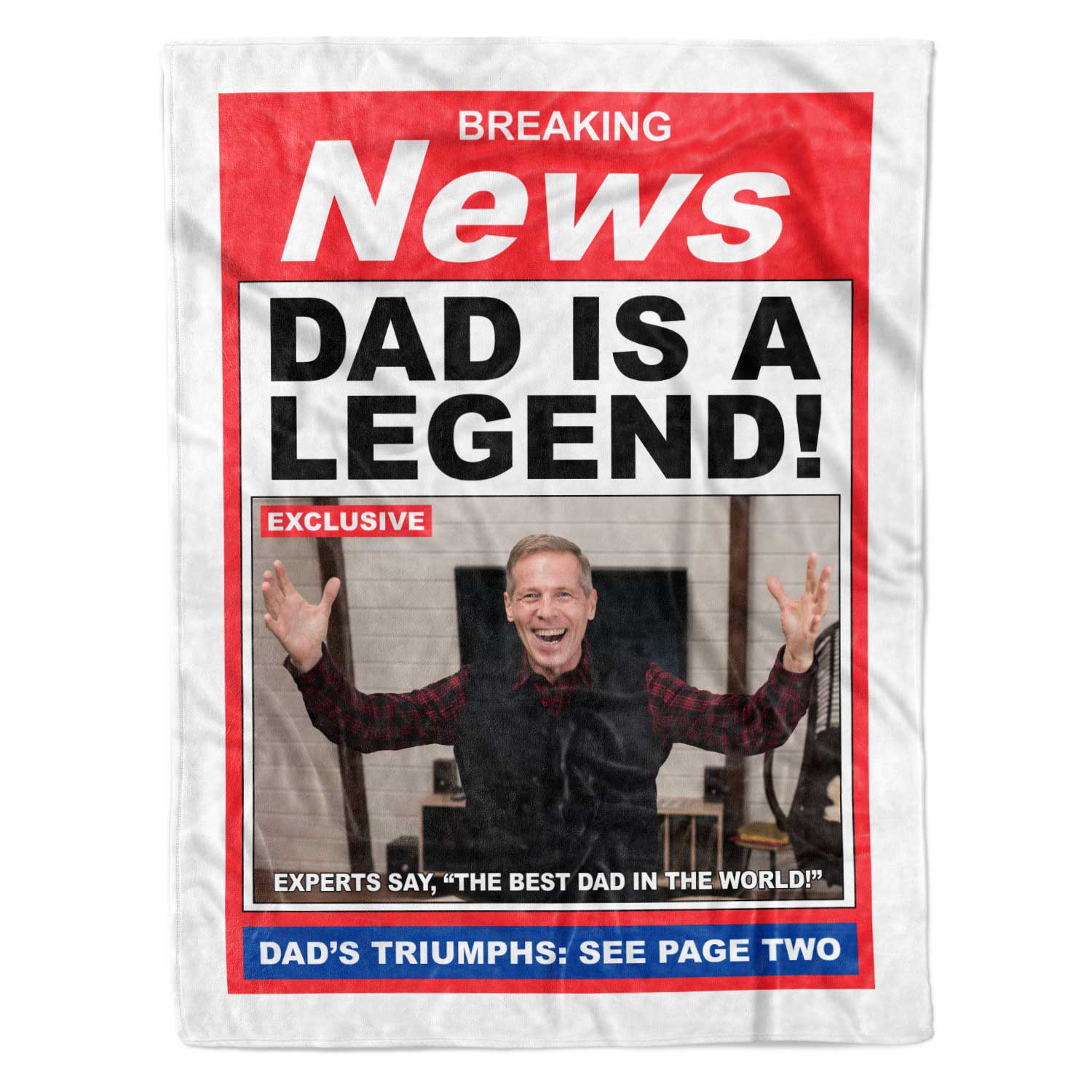 News! Dad Is A Legend Personalized Blanket