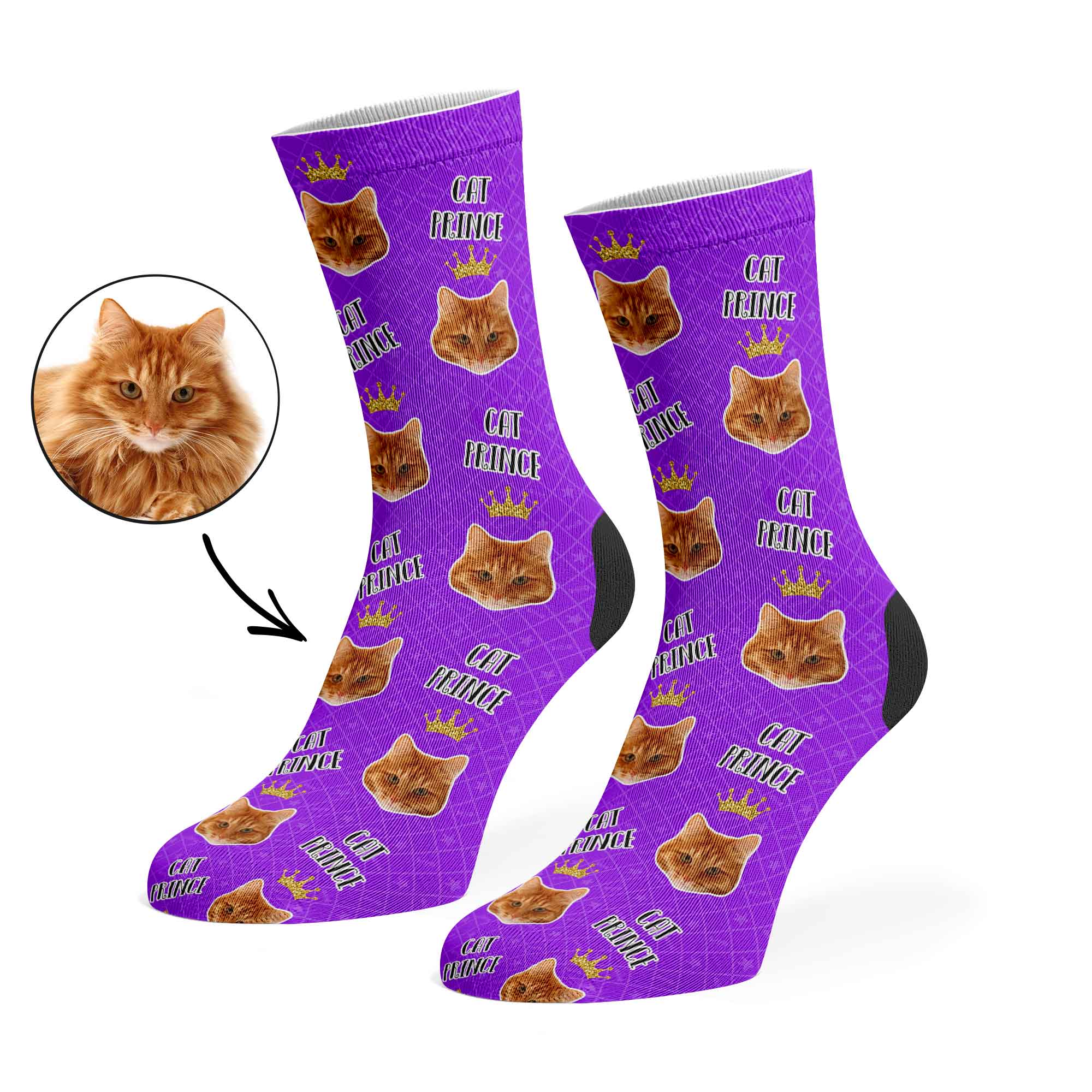 Cat Prince Custom Socks