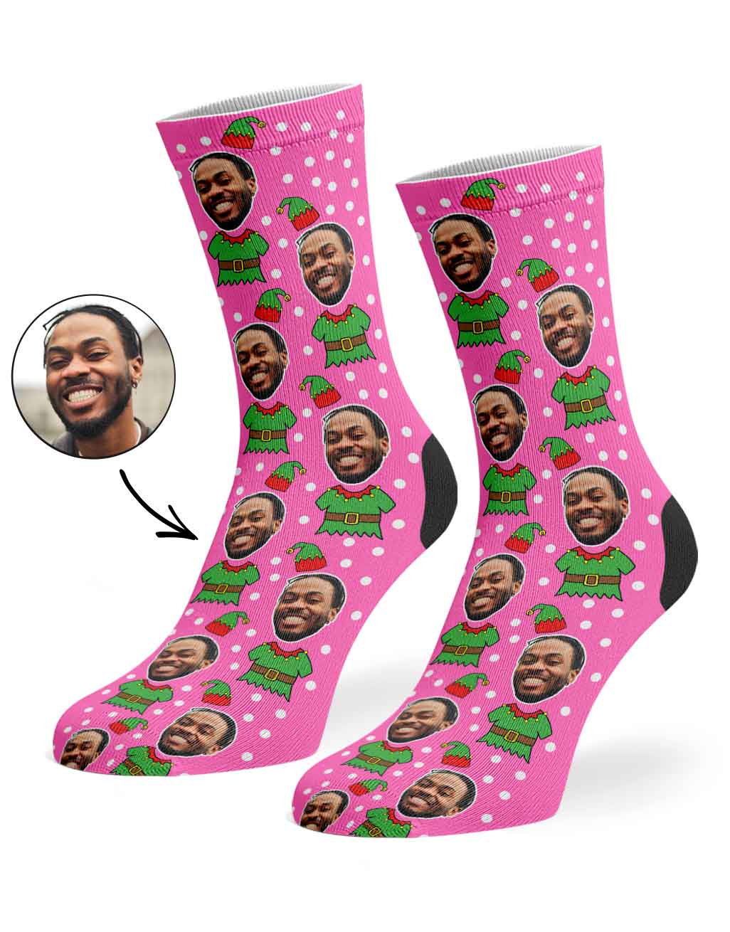 Elf Face Custom Socks