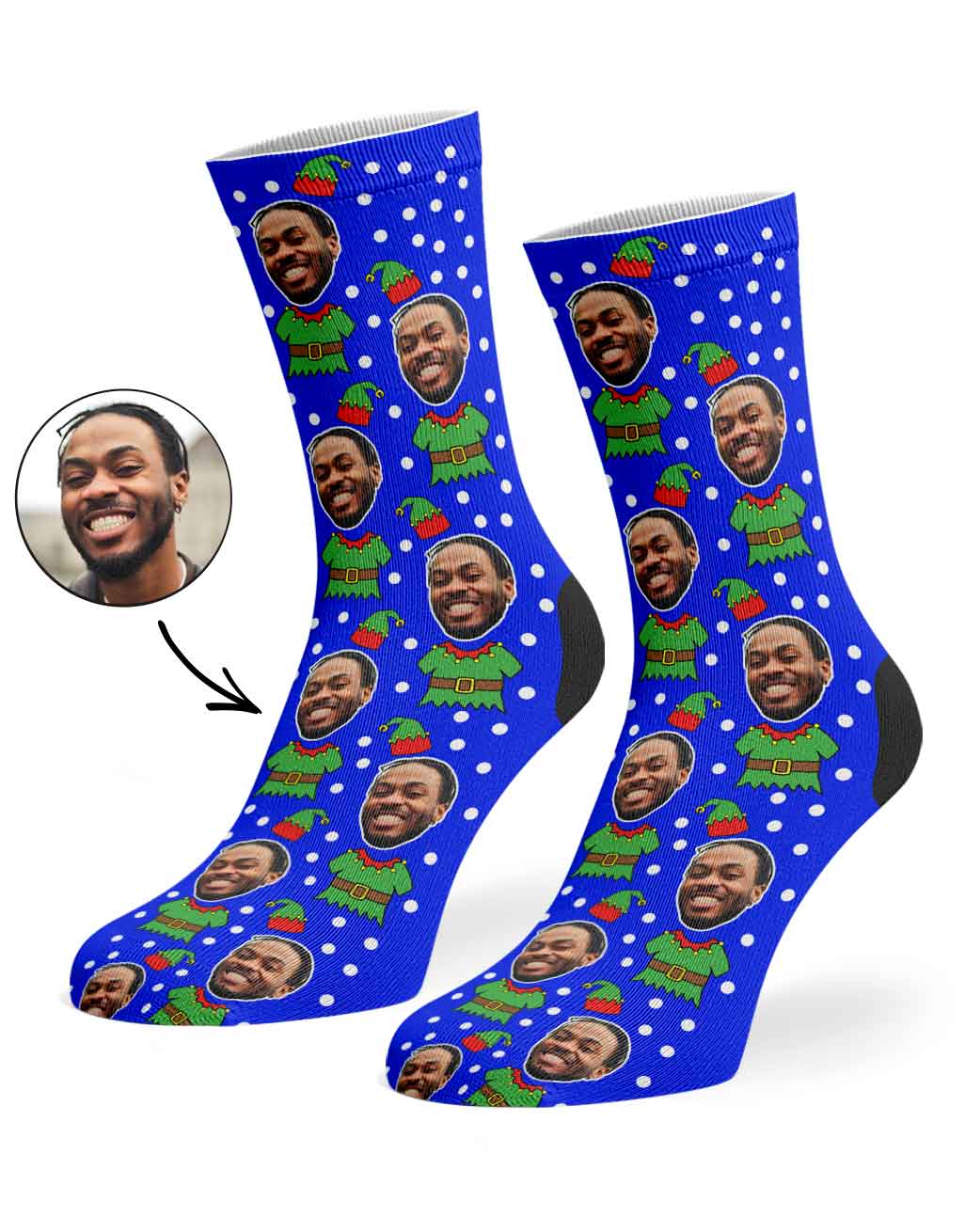 Elf Face Custom Socks