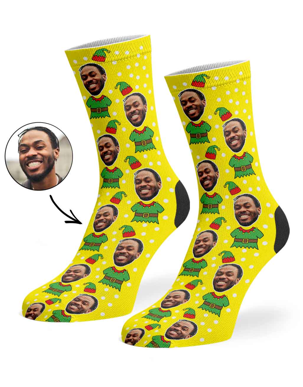 Elf Face Custom Socks
