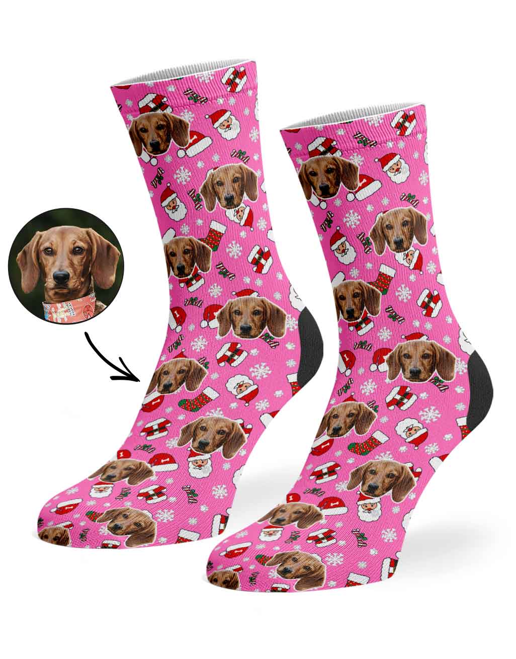 Santa My Dog Custom Socks