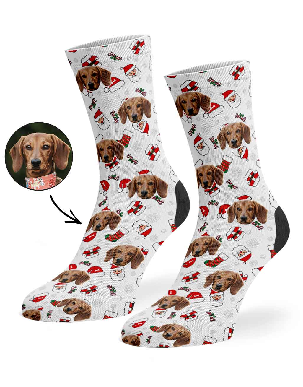 Santa My Dog Custom Socks