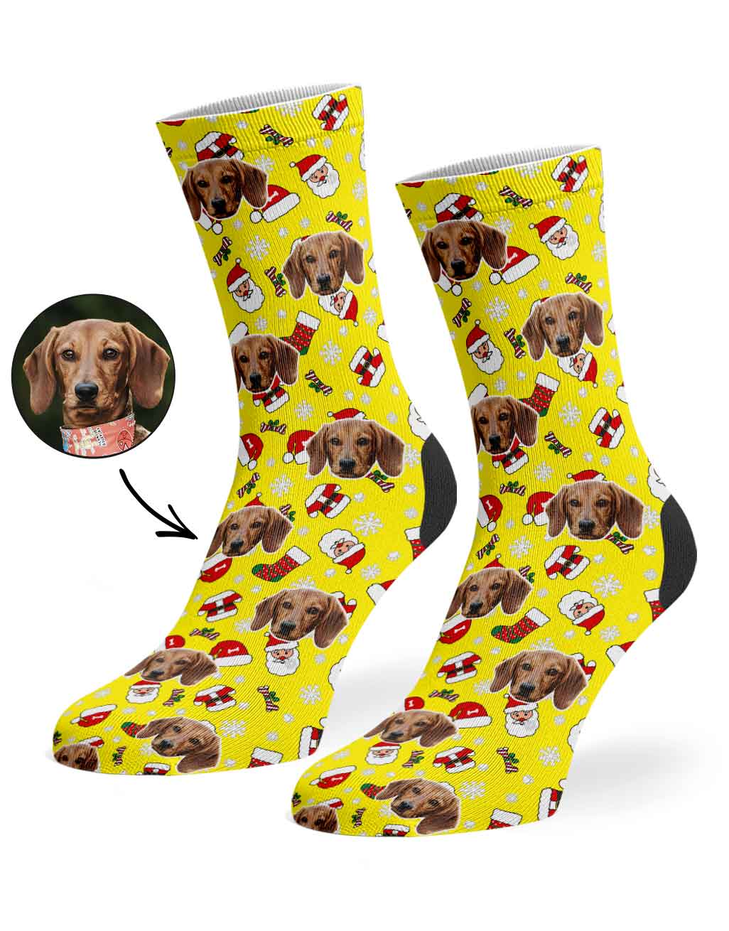 Santa My Dog Custom Socks