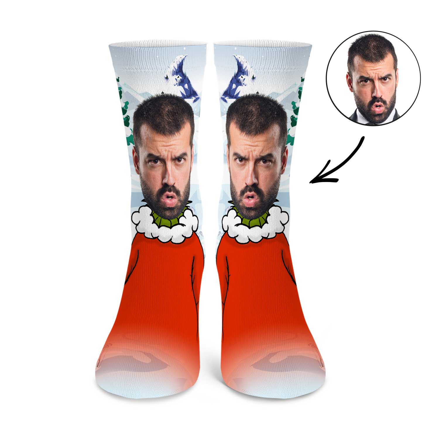 The Grinch Custom Socks