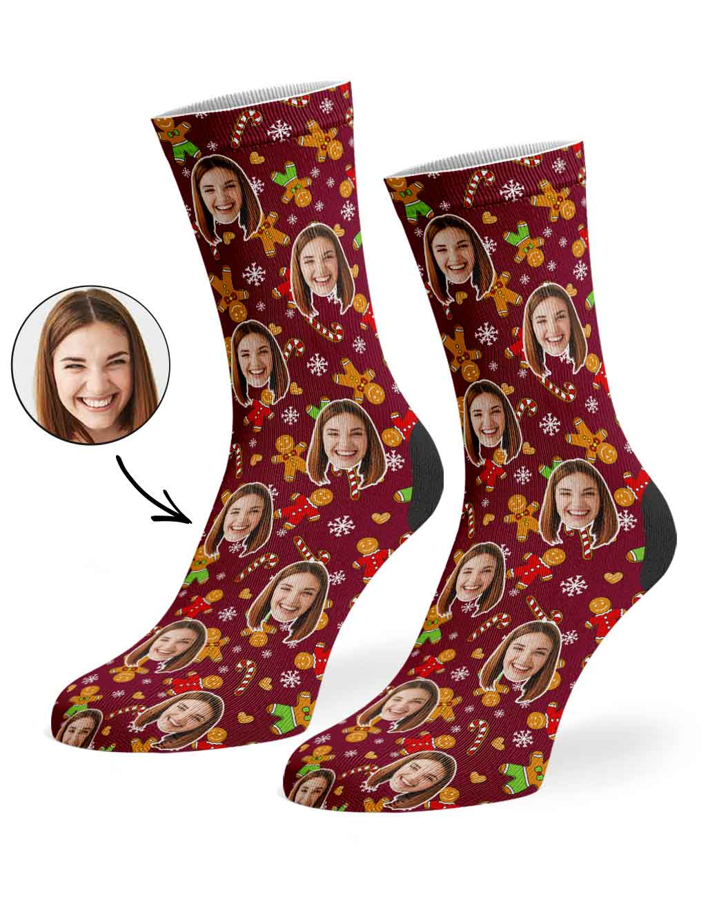 Gingerbread Me Custom Socks