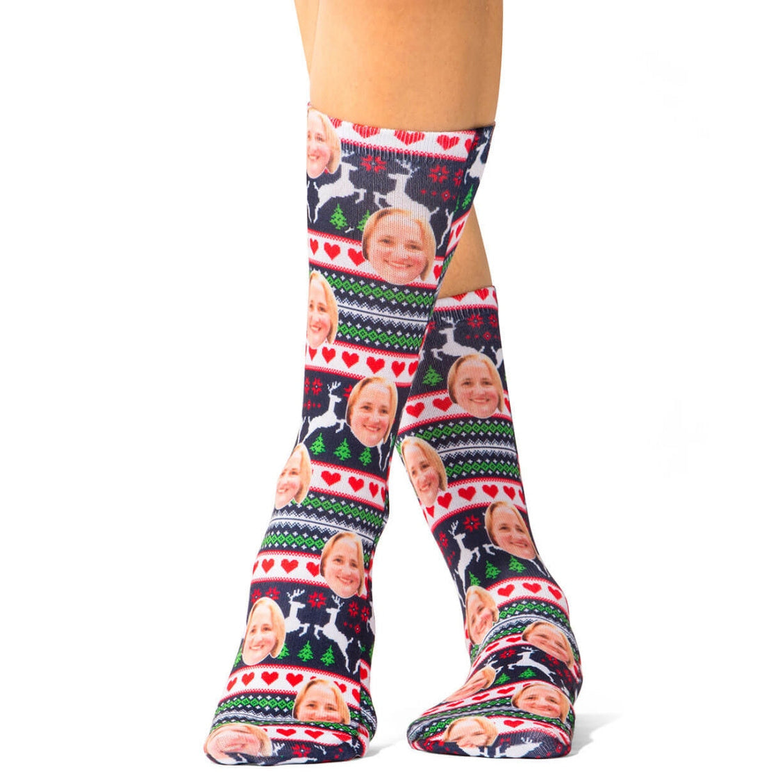 Christmas Reindeer Custom Socks